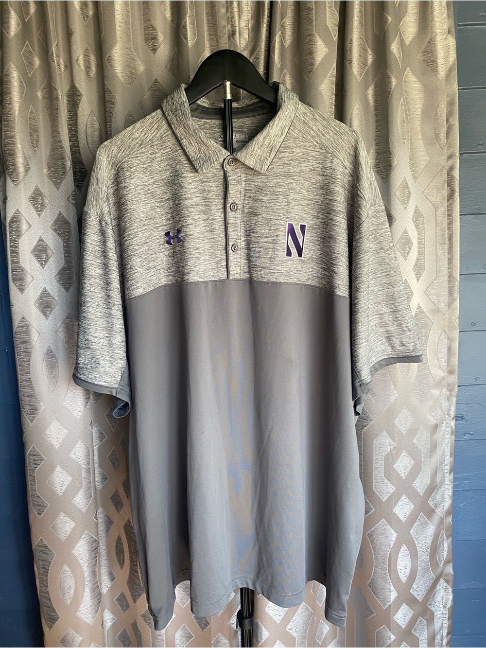 Under Armour Northwestern Wildcats Polo Men’s 3XL Gray Charcoal